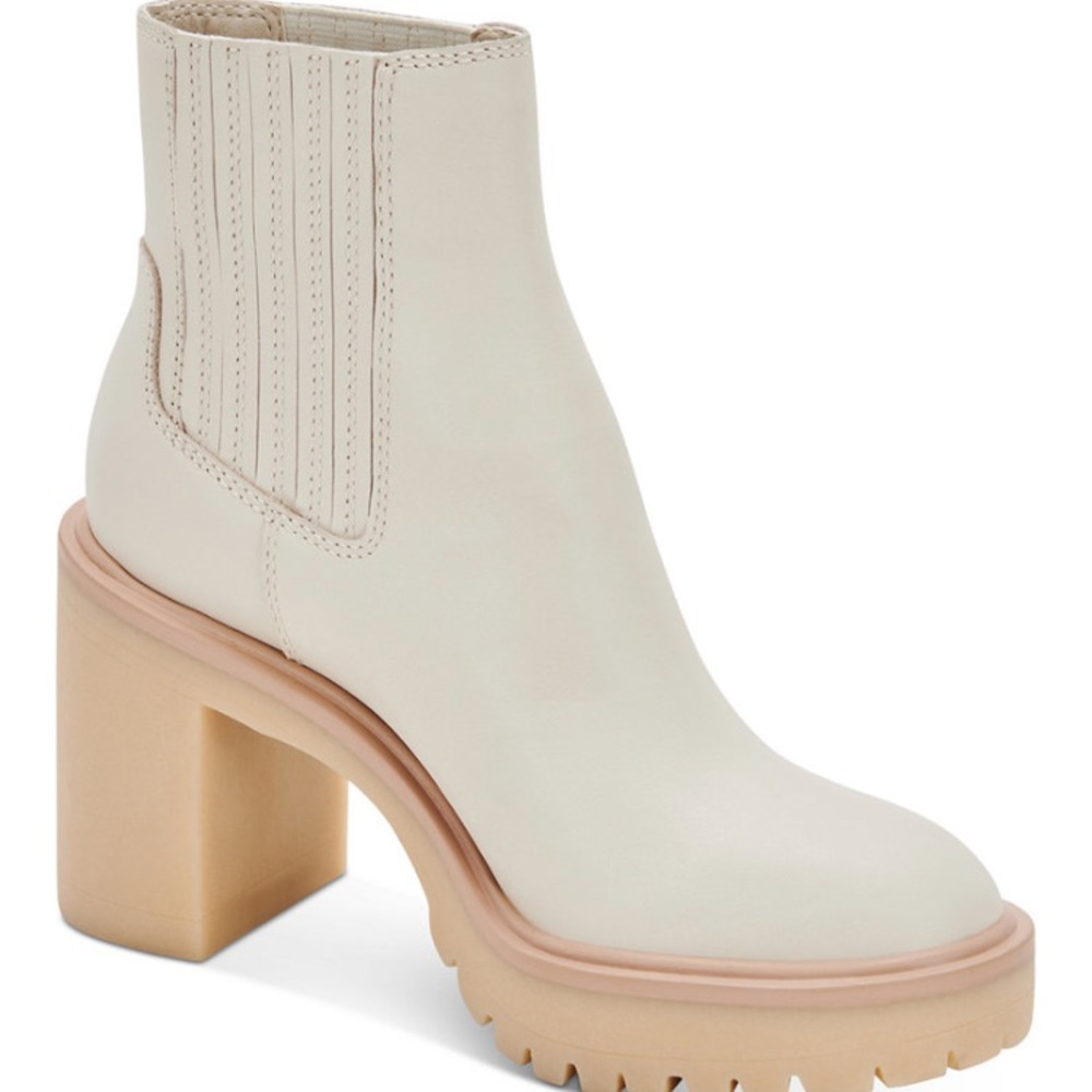 Dolce Vita Cream Ankle Boots